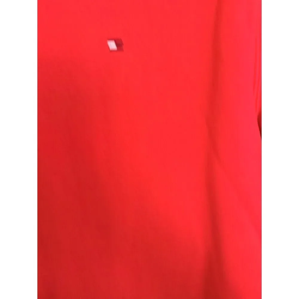Tommy Hilfiger Men's XL Red Crewneck Sweatshirt Fleece Pullover Embroidered Logo